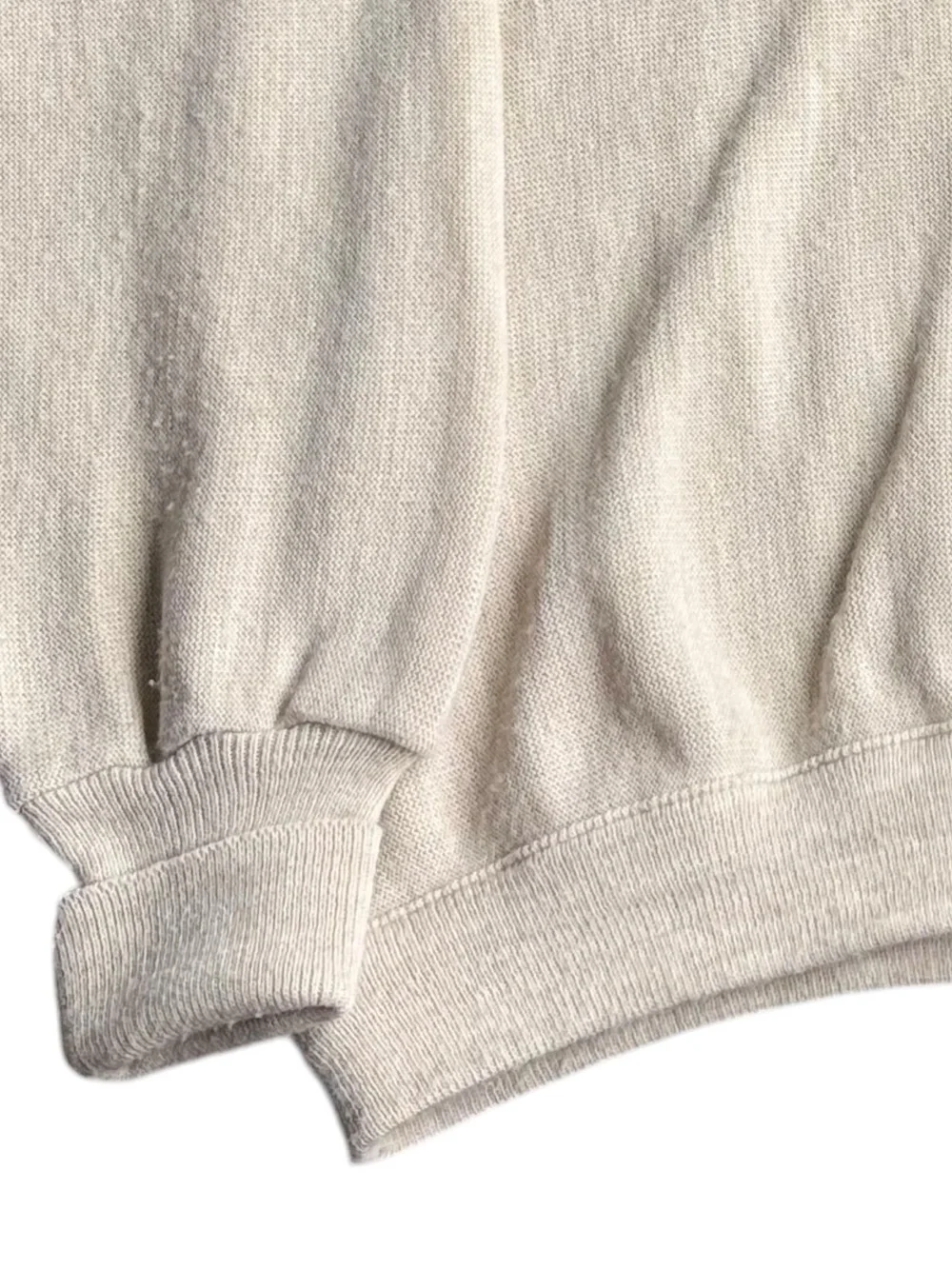 Vintage IZOD Cardigan Sweater Mens XL Beige Made in USA Acrylic Knit Preppy Logo